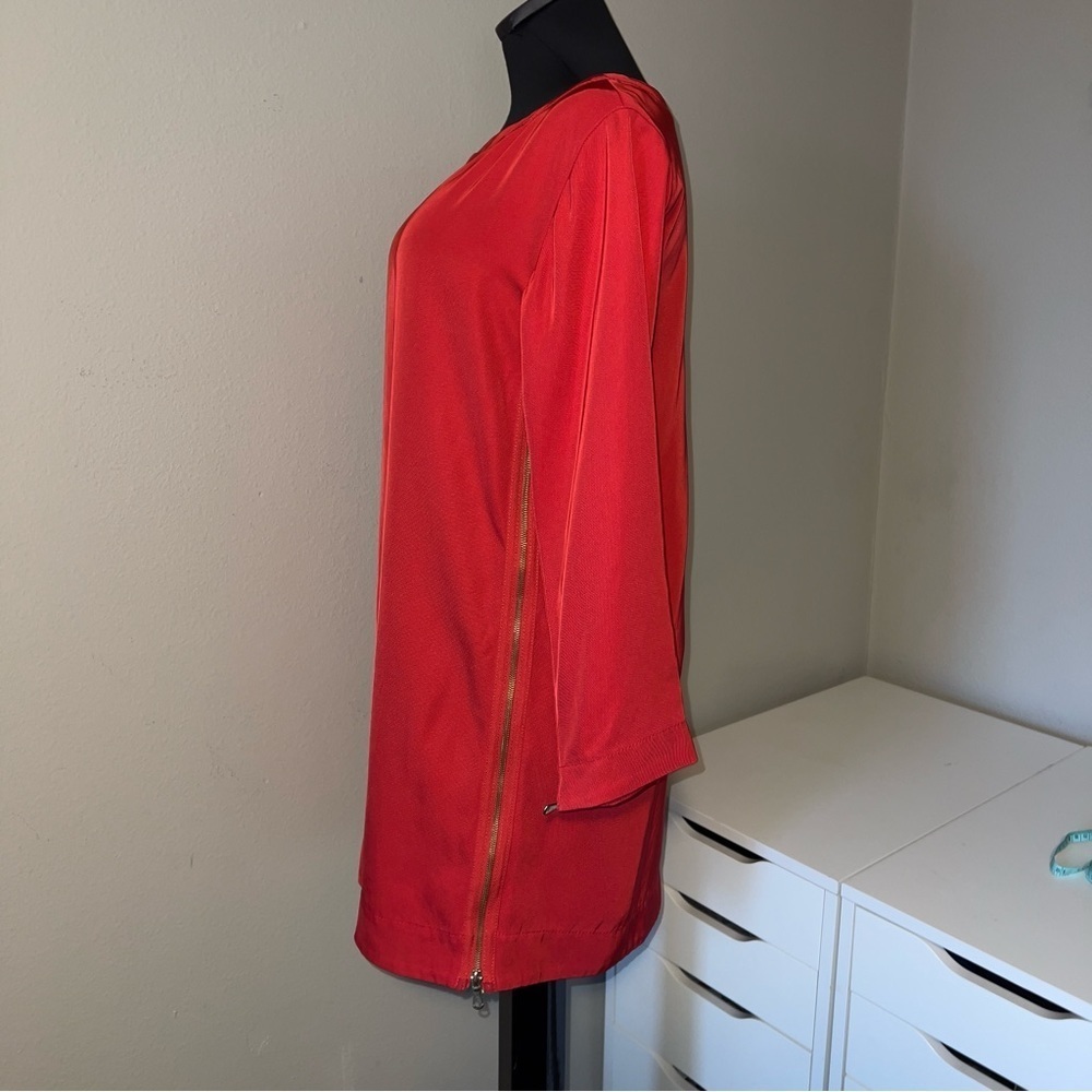 ✨ Marc by Marc Jacobs Red “Clark" Zipper Trim Dress - Picture 2 of 7
